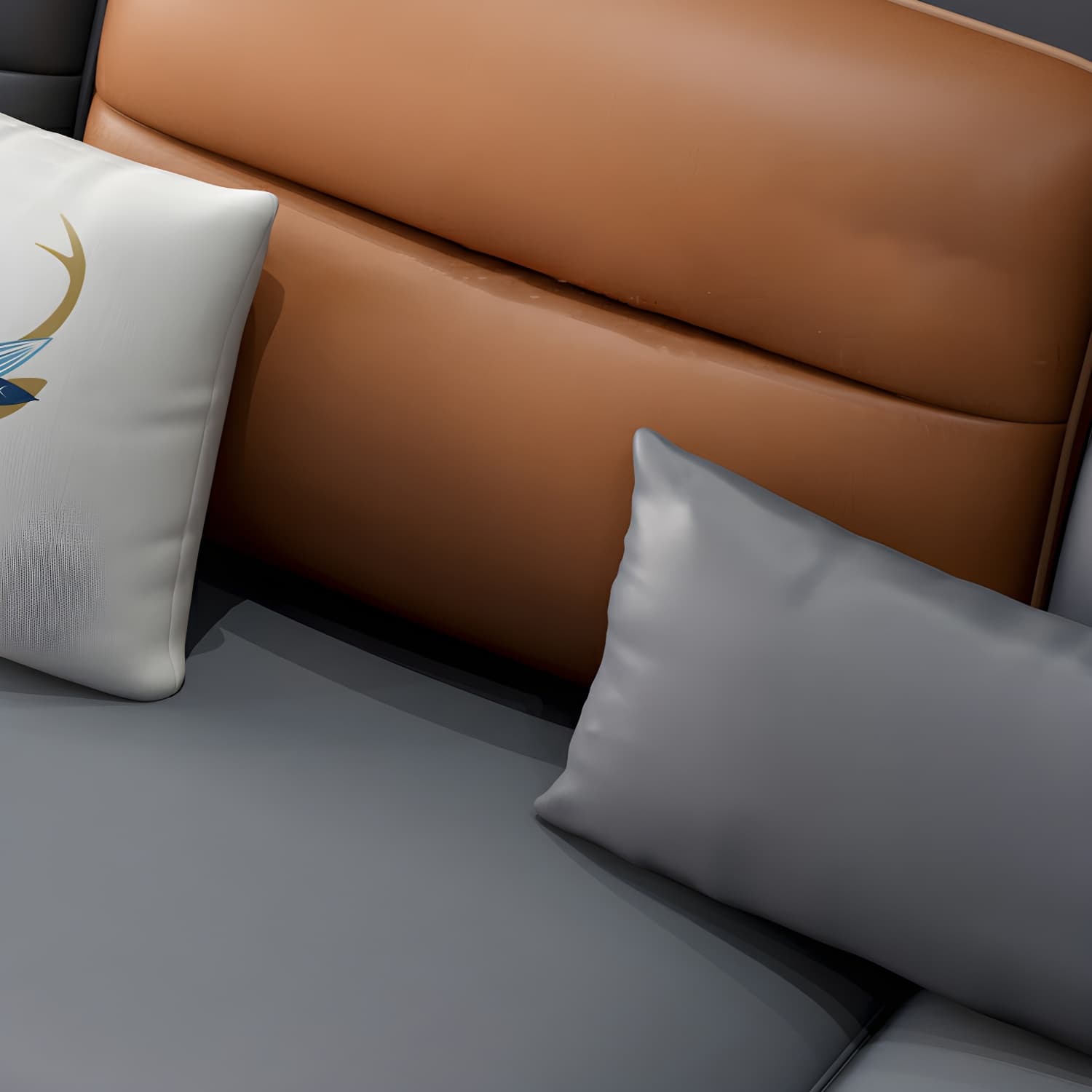 Large Modern L-Shape Stationary Wood Sectional Sofa with Round Arm and Cushion Back - image 18