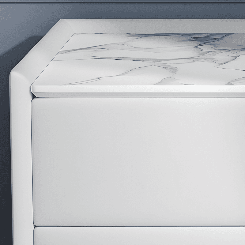 Organic Modern Nightstand With Drawer Organization Featuring 2 Drawers, Stone Countertop, and Leg - image 12