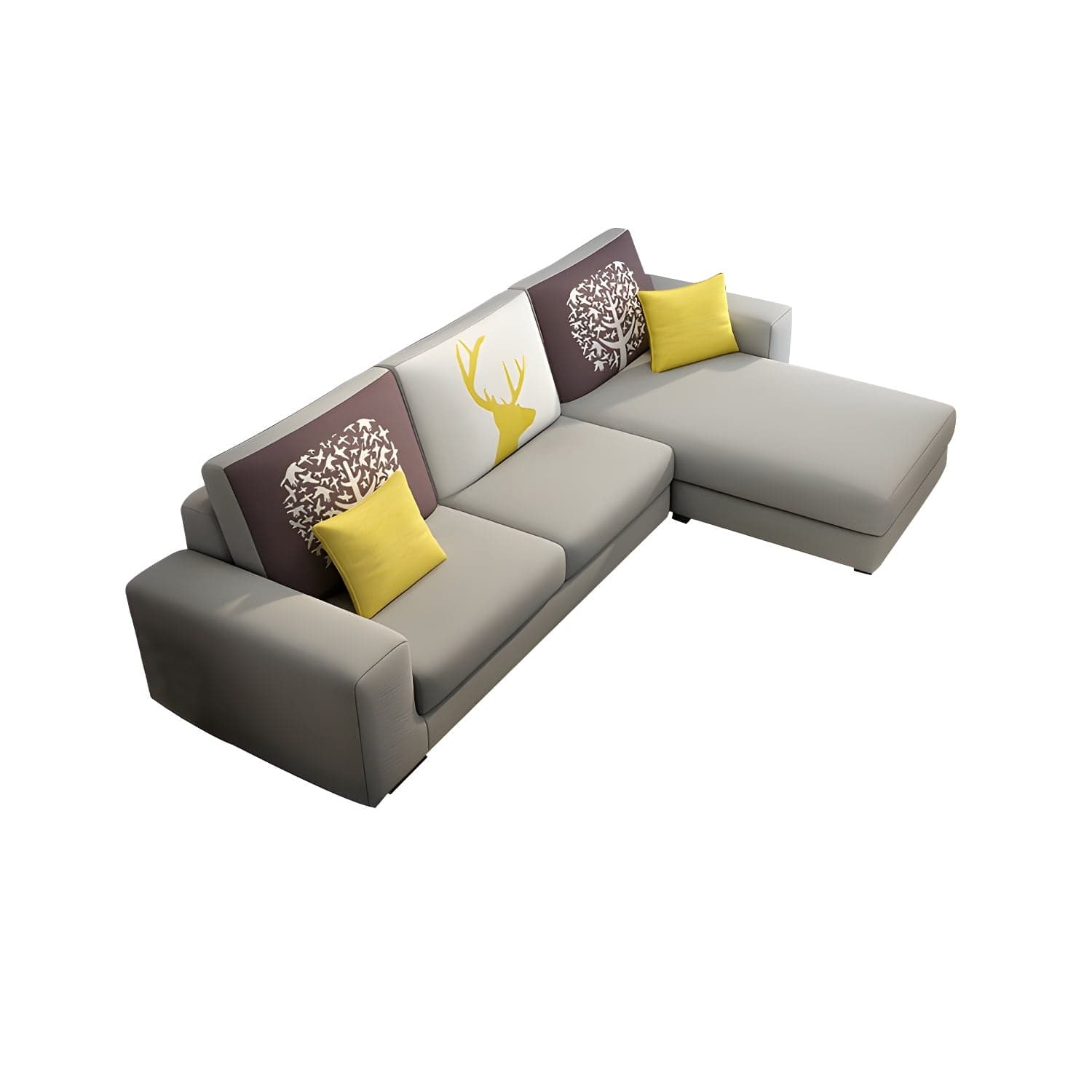 Modern Reversible L-Shape Sectional Sofa Chaise with Sponge Seat Cushions - image 4