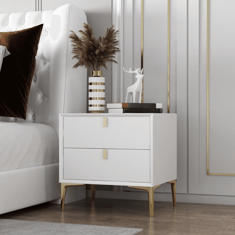Modern Lumber Nightstand With Drawer Storage & Leg, 3 Drawers/2 Drawers - image 9