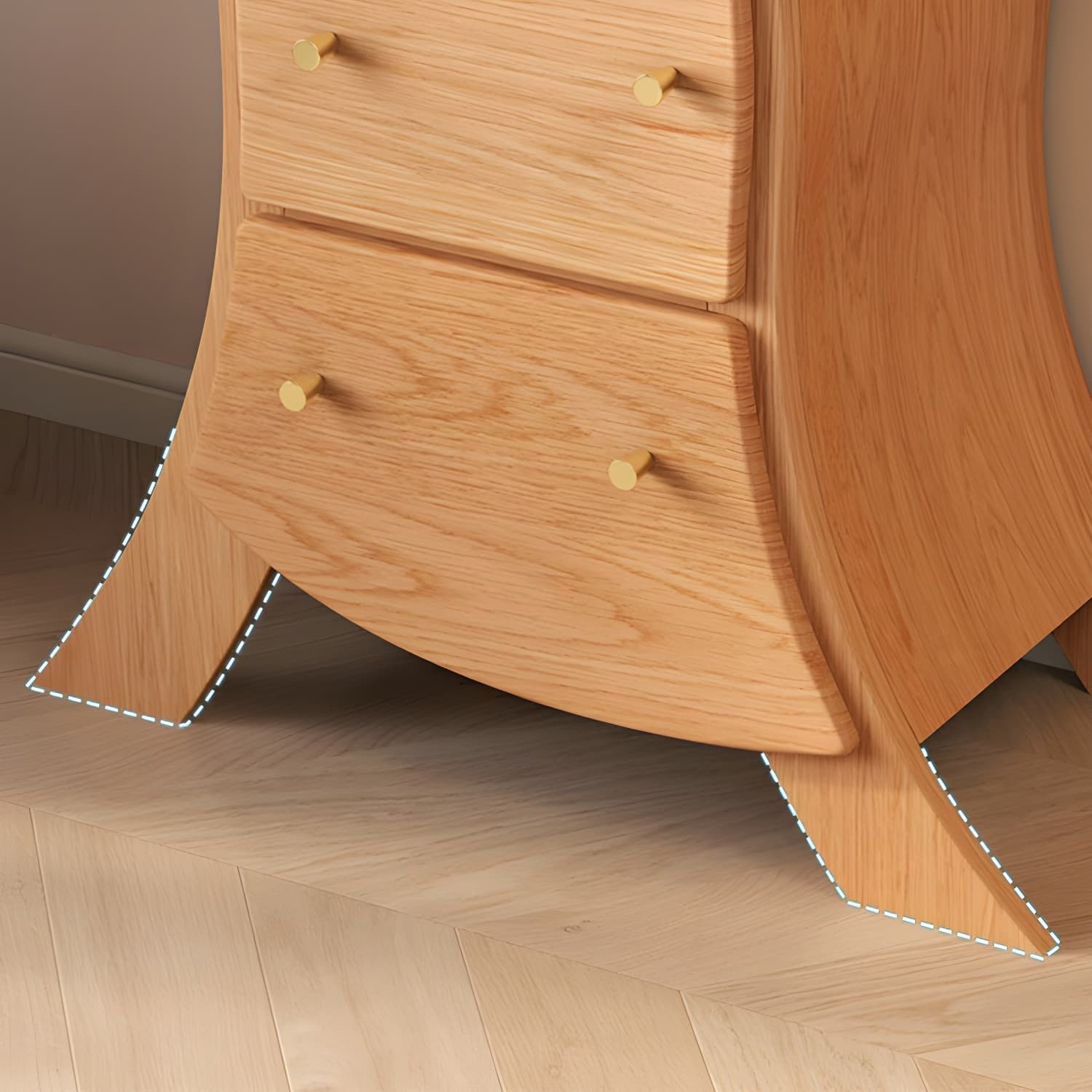 Scandinavian Style Rectangle Accent Chest with Wood Counter Top and Drawers - image 9