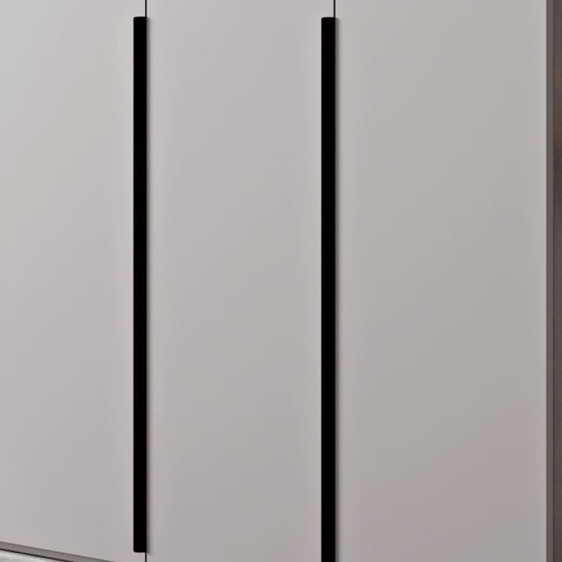 Trendy Grey Wooden Almirah with Clothing Rod, Interior Shelves, Soft Close Drawer & Soft Close Door - image 11