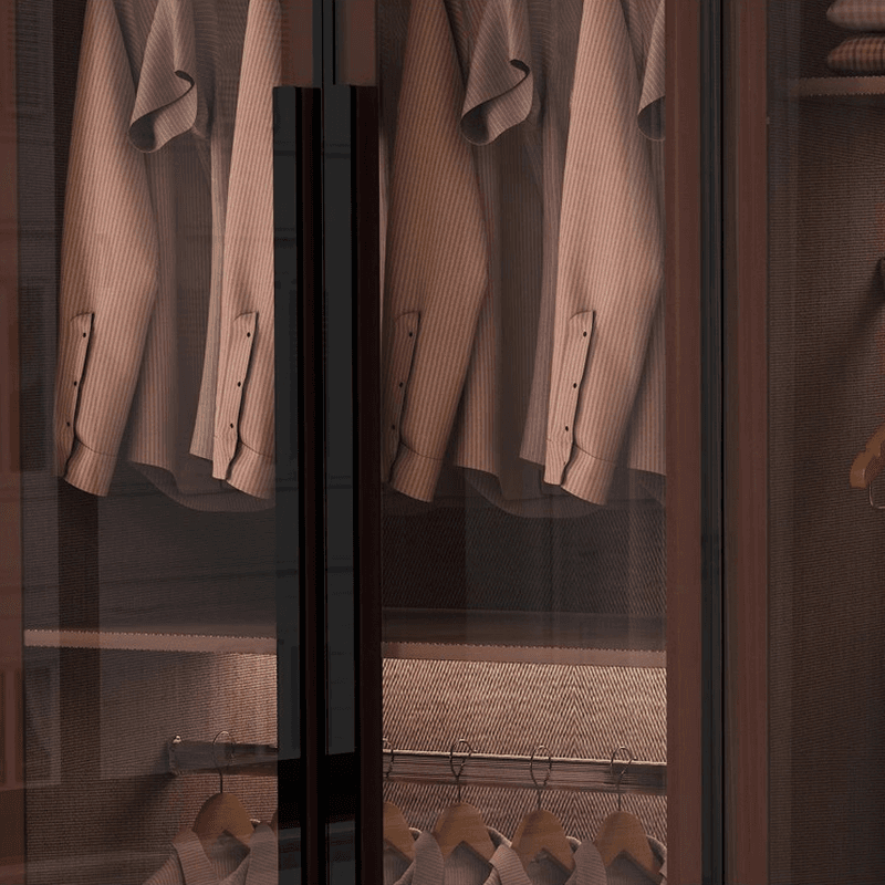 Charcoal Modish Timber Self-supporting Cabinet Armoire with Soft Close Drawer and Door, Hanging Rod - image 9