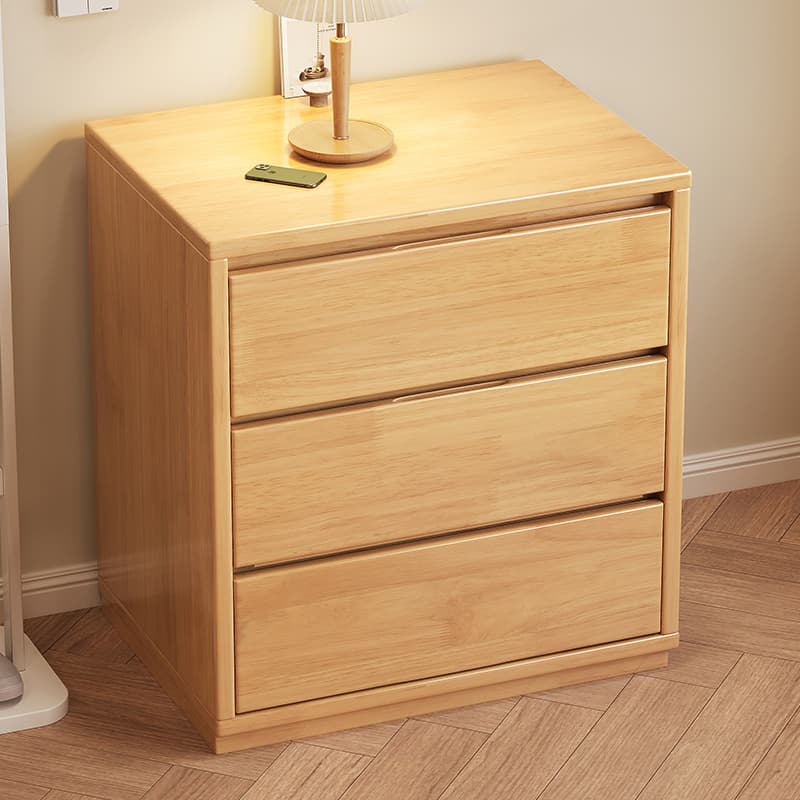 Modern Simple Style Rectangular Detached Decorative Cabinet with Scratch-immune Rubberwood, Chalk/Sepia/Wood Color Top, and Soft Close Drawer