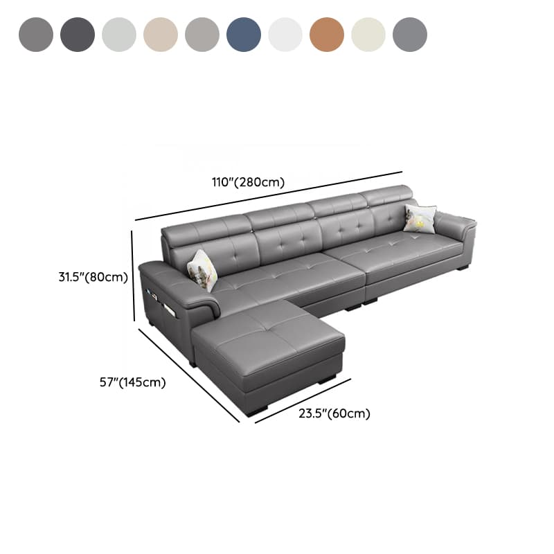 L-Shape Parlor Corner Sectional with Left Hand Facing Orientation, Decorative-stitched Tufting and Concealed Support - image 22