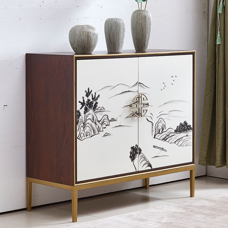Art Deco Style Unattached Utility Cabinet with Cabinet Rings for Sitting Room - image 4