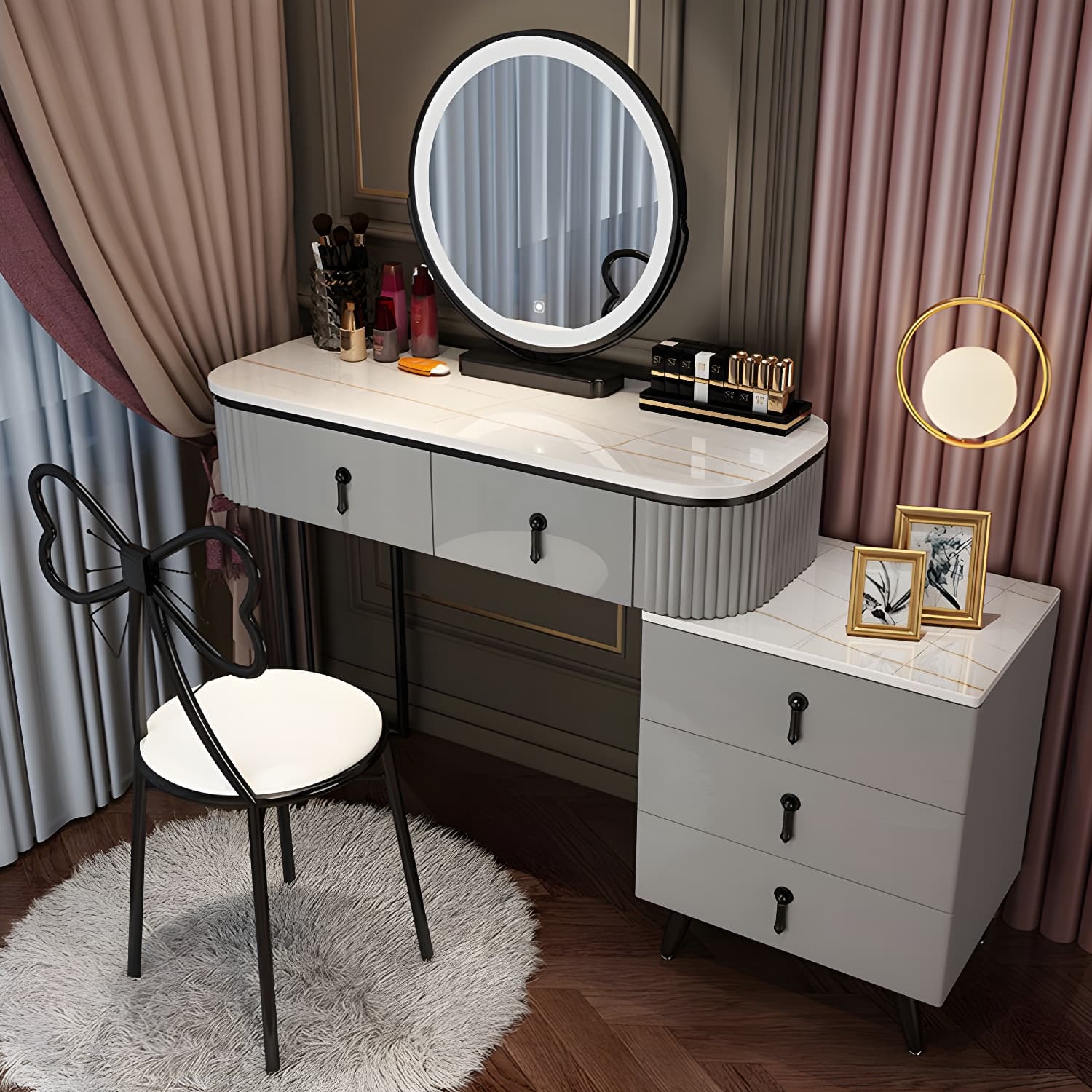 Modern Simple Style Vanity Dressing Table with Drawers for Bedroom - image 5