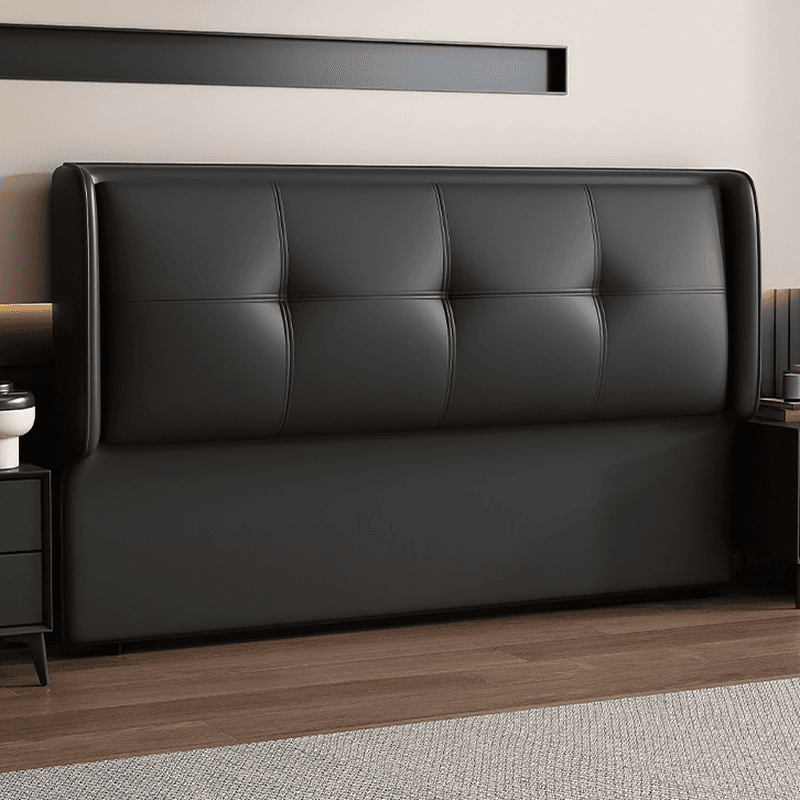 Simplistic Style Wingback Headboard with No Distressing, Piled Tufted Rectangular Design for King/Queen/Full Bed, Featuring Sponge Upholstery Fill and Standard Height - image 4