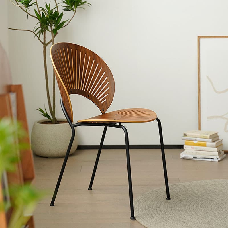Dining Room Sturdy Side Chair with Outlined Frame and Foot Pads - image 7