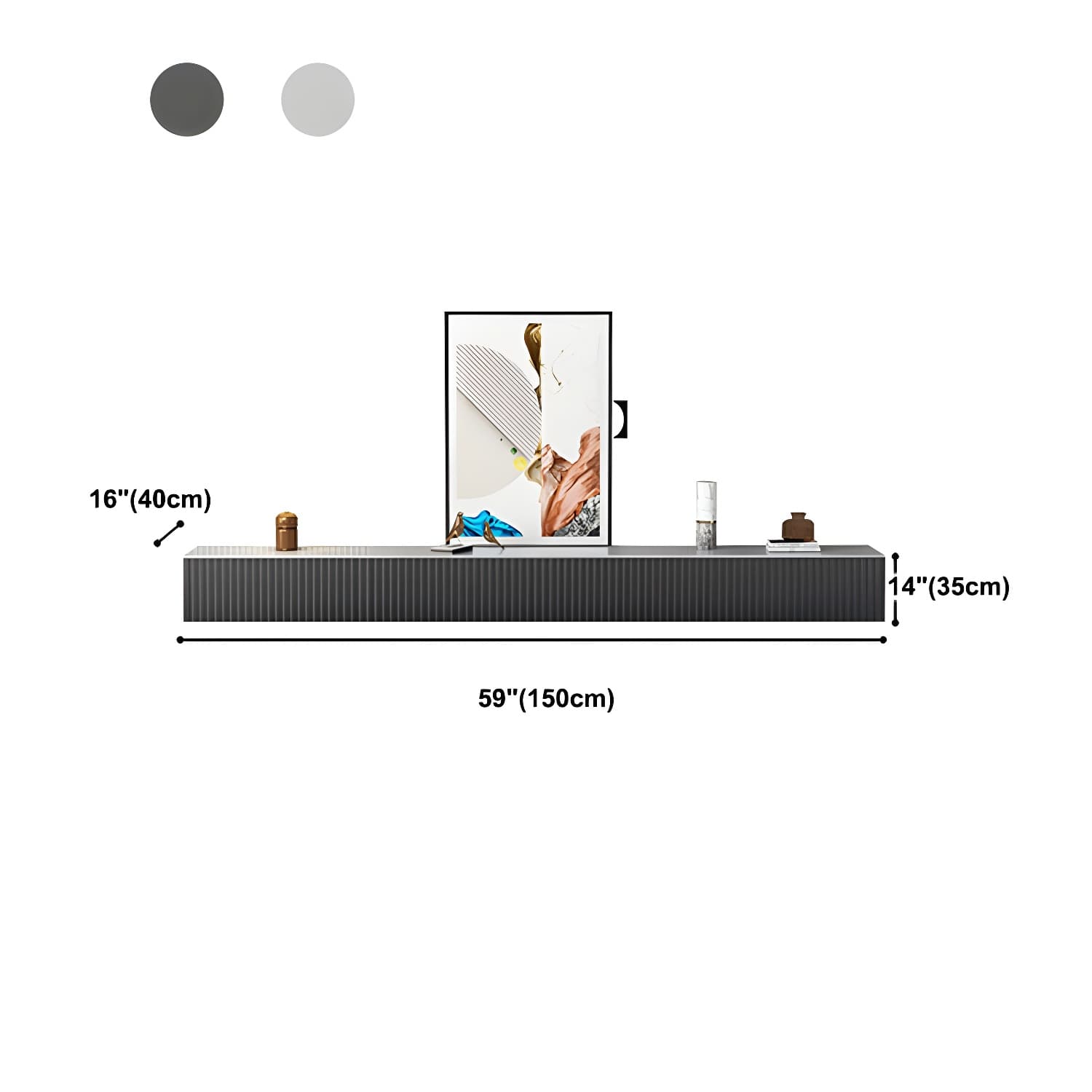 Contemporary TV Stand Console Wood TV Media Stand with Drawers - image 11