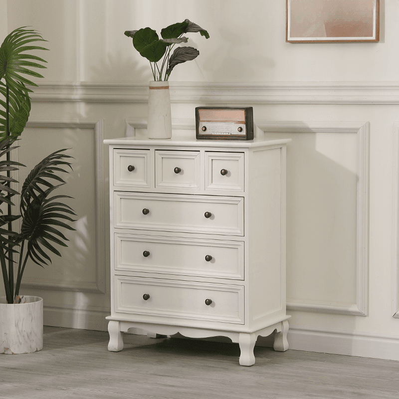 Independent Damp-proof Accent Chest/Accent Cabinet in Wood with Drawers in a Retro Style