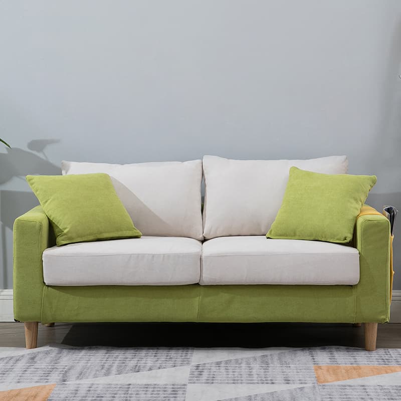 Contemporary Beige/Khaki/Gray Solid Color Standard Sofa with Storage, Wide Pillow Back and Square Arm - image 12