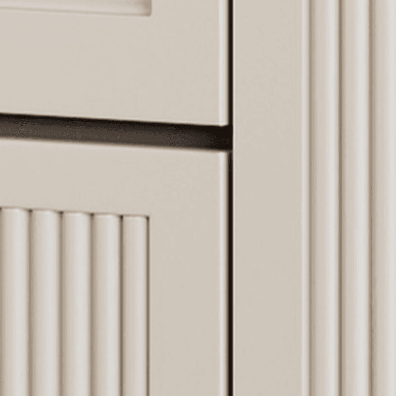 White Minimalist Manufactured Wood Independent Wardrobe Closet with Soft Close Drawer, Soft Close Door, and Interior Shelves - image 8