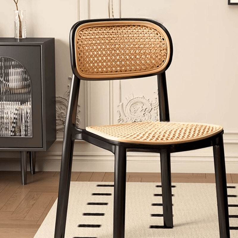 Art Deco Parlor Side Chair with Ventilated Back, Ink/Dark Gray/White Synthetic Material Legs, Pile-upon-able, and Foot Pads - image 18
