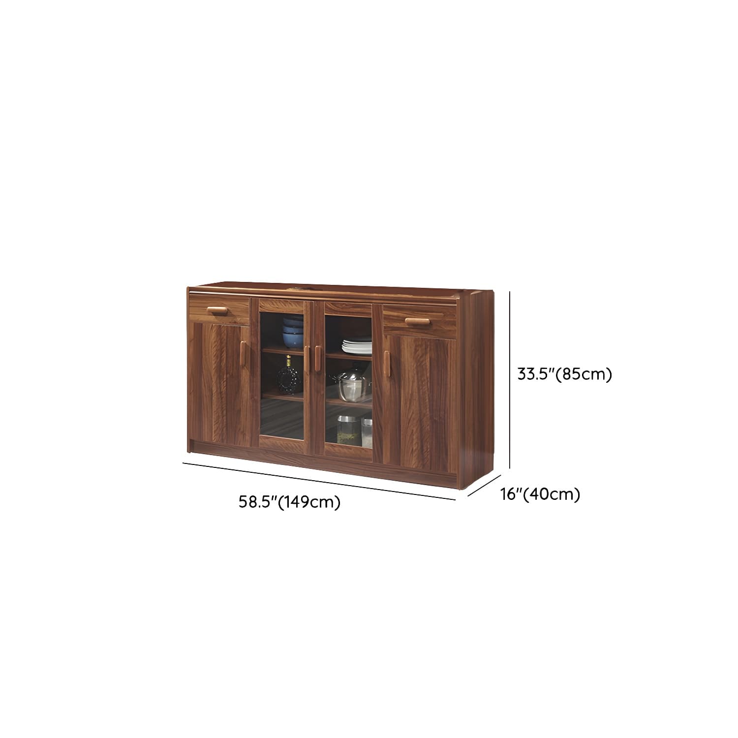 Vintage Style Wood Buffet Sideboard with Cabinets and Drawers - image 32