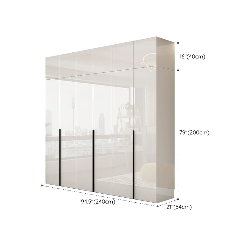 Solid Wood White Wardrobe Armoire with Drawers, Clothing Rod, and Shelves - image 27