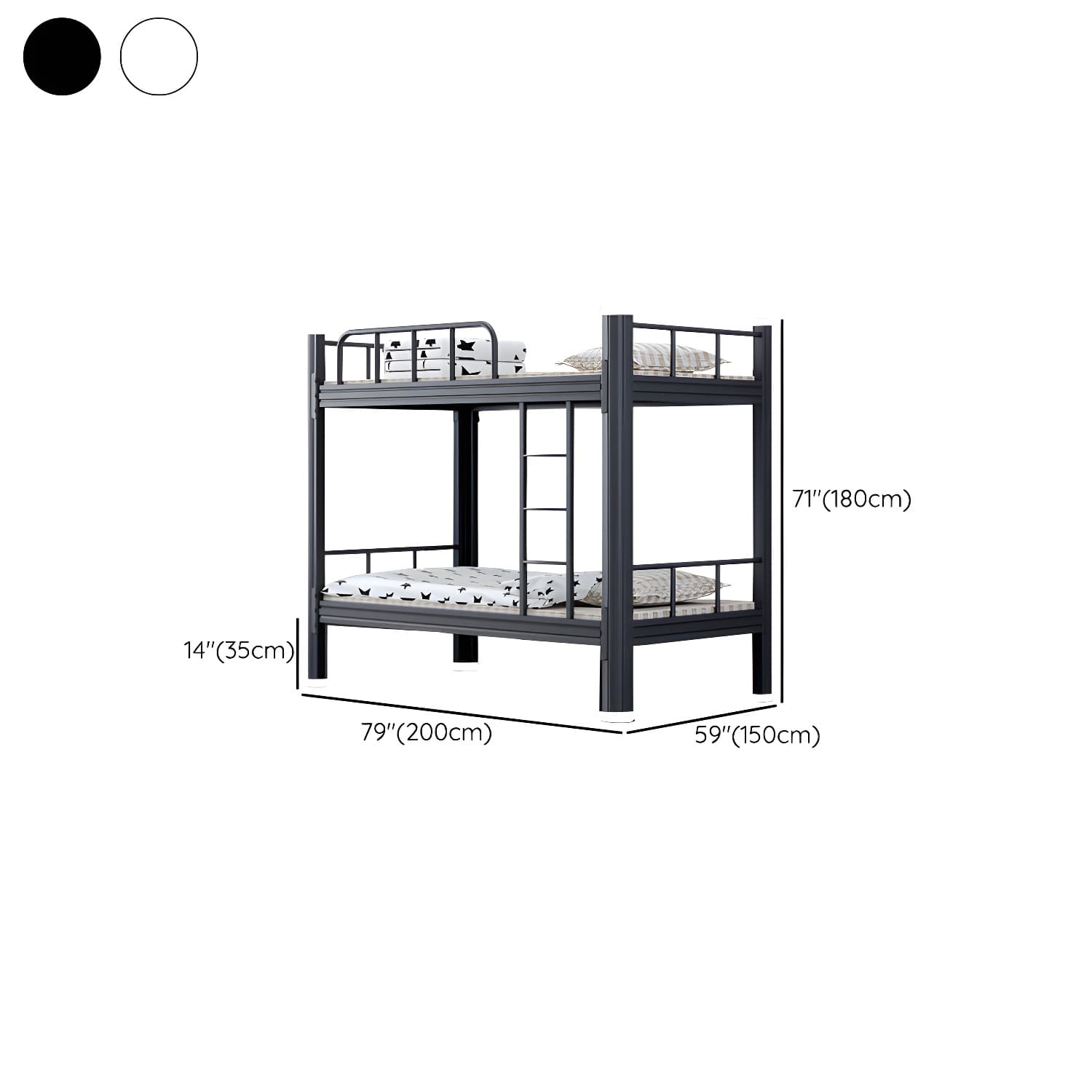Modern Bunk Bed Dormitory Bedroom Metal Bed Frame with With Headboard and Footboard - image 23