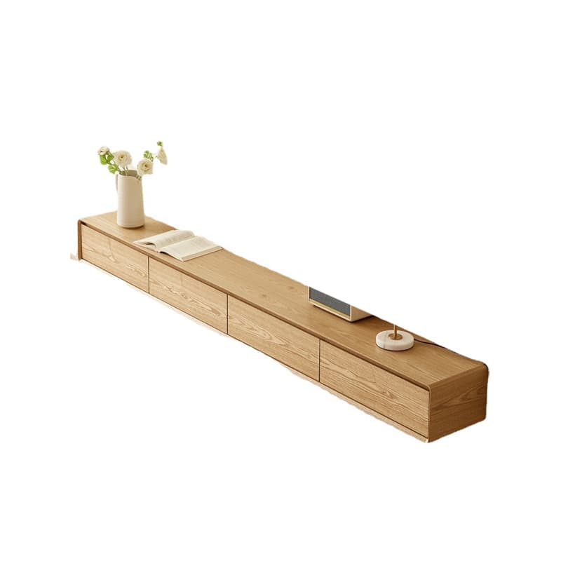 Contemporary Floating Wood TV Stand with 2-Drawer/4 Drawers and 2 Cabinets/1-Cabinet - image 14