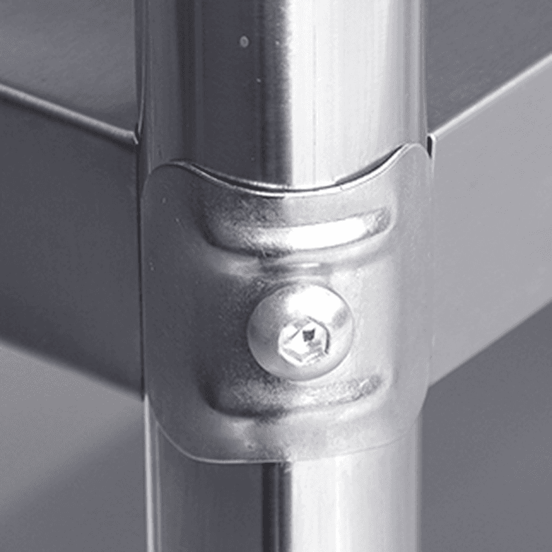 Silver Scullery Sink Cabinet with Reflecting Stainless Alloy Countertop, Self-supporting and Culinary Equipment Storage - image 9