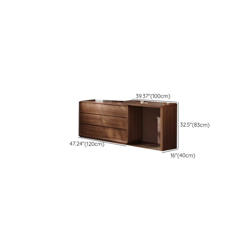 Modish Large/Standard Vanity Set with Natural Wood Table Top, Cream Chair, 3 Drawers/6 Drawers, Light Up Mirror - image 10