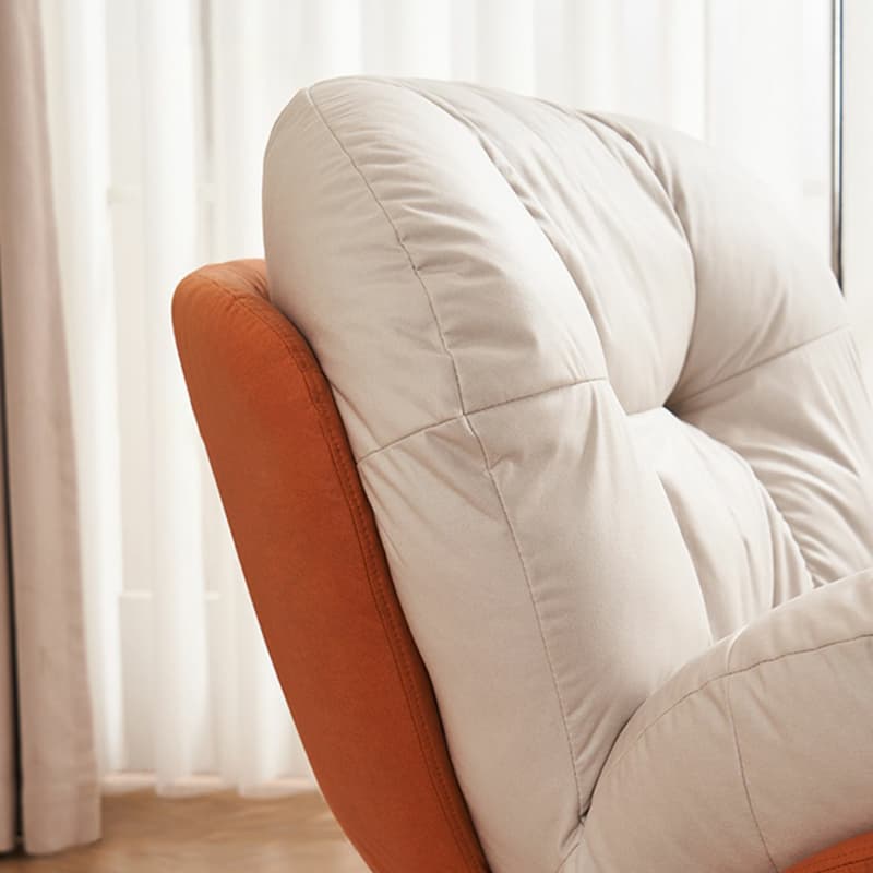 Chic Upholstered Small Rocking Chair in Natural Wood with Tufted Back and Stylish Modern Design - image 10
