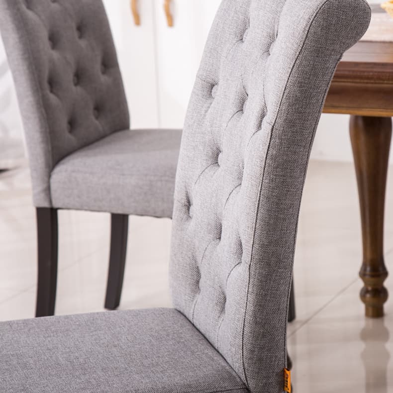 Framed Stable Parsons Side Chair with 4 Legs and Foot Pads in an Old School Style, Tufted Back Included/Not Included - image 14