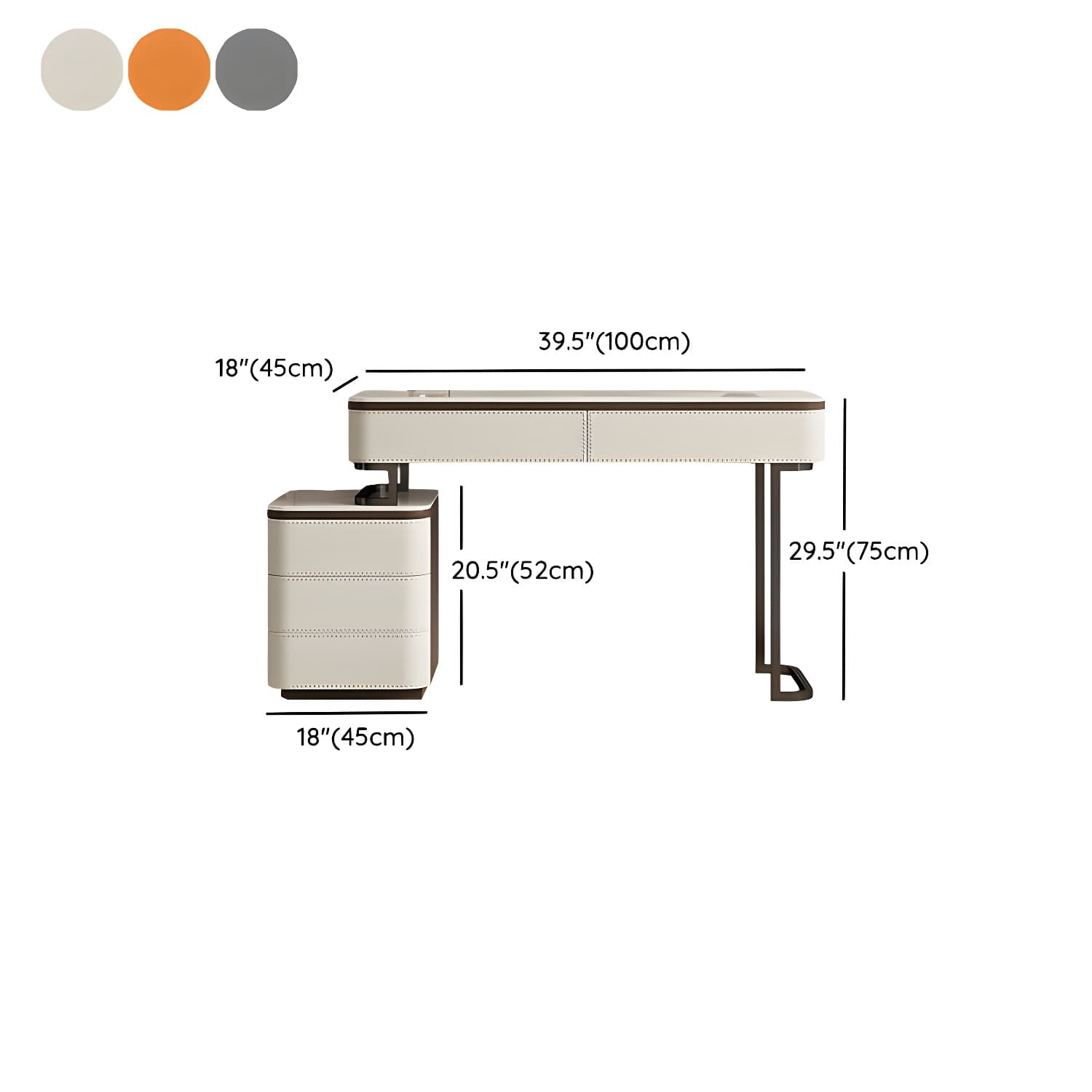 Modern Wood Vanity with Stone Top & 5 Drawers & Jewelry Storage & Assembly Required - image 14