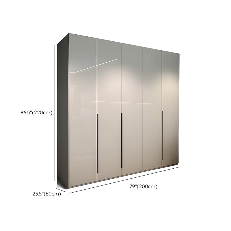 Gray Contemporary Timber Self-supporting Wardrobe Armoire with Soft Close Drawer, Soft Close Door, and Interior Shelves - image 26