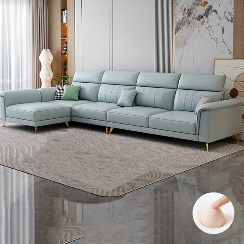Modern Reversible Sectional with Flared Arm and Stain-Resistant Tech Cloth Upholstery - image 5