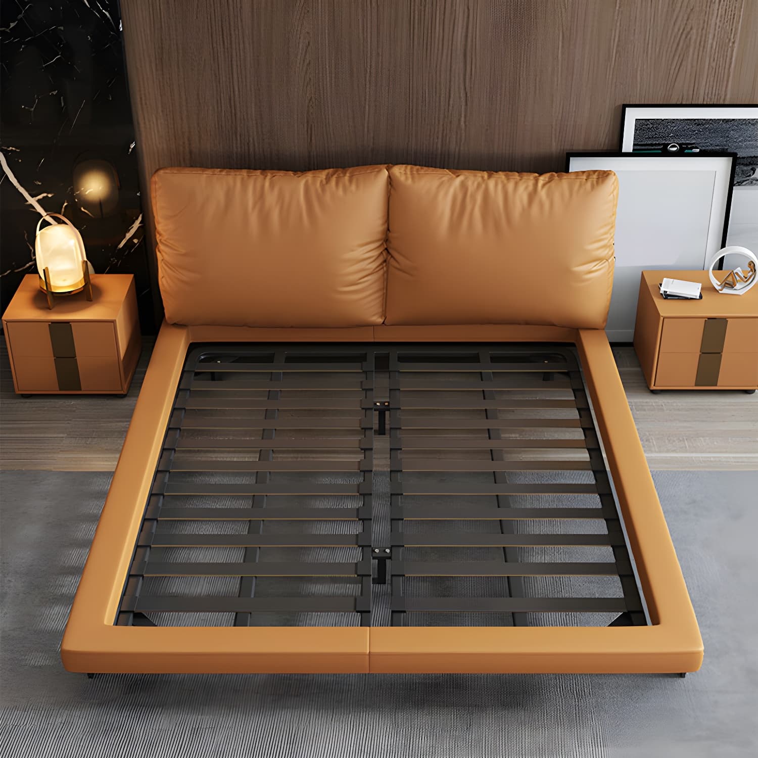 Modern Wood Upholstered Standard Bed Modern Queen/King Bed Frame - image 11