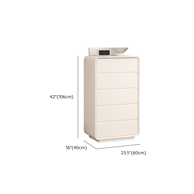 Chalk Minimalist Hardwood Console Dresser with 6 Drawers, Horizontal Orientation - image 9