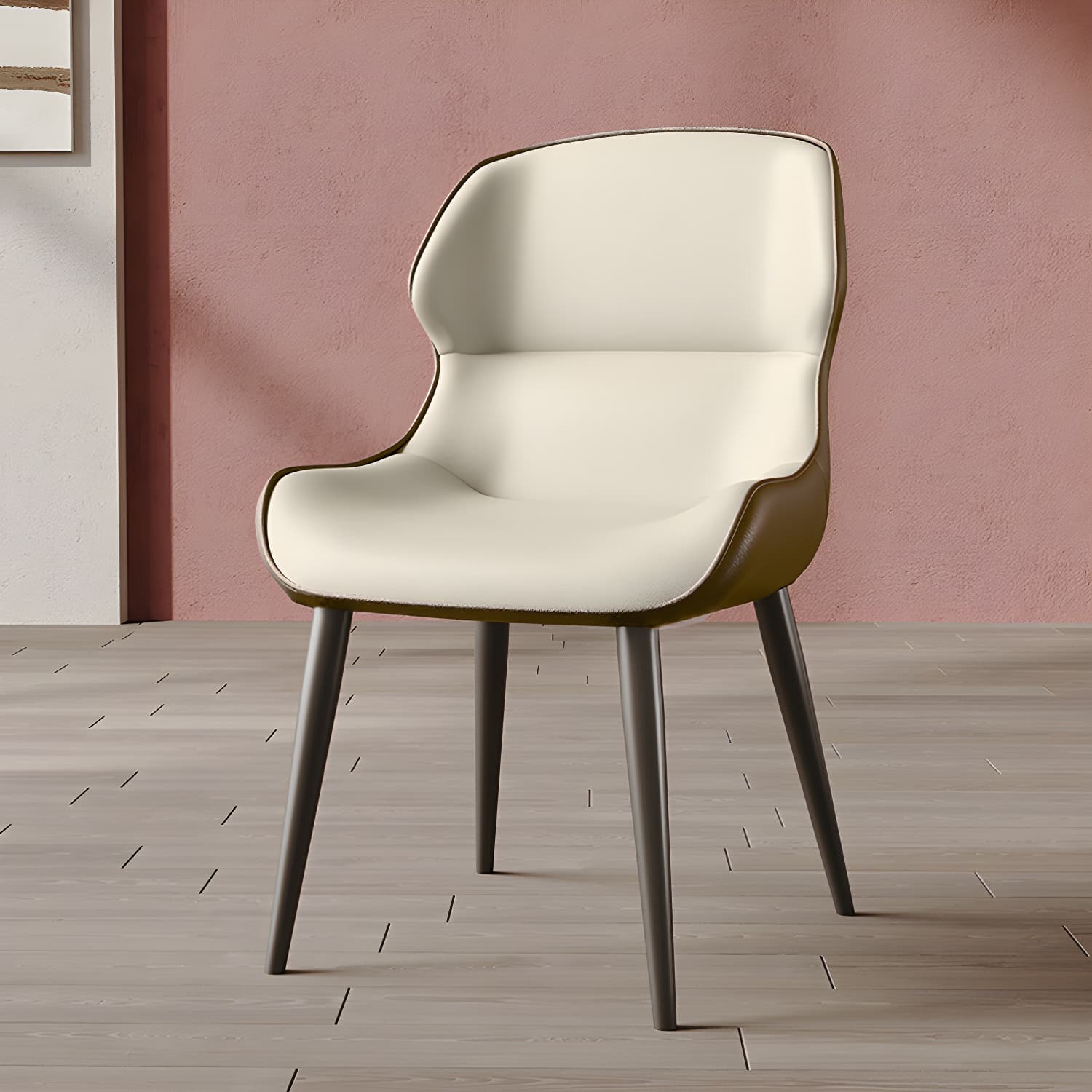 Brasserie Contemporary Faux Leather Dining Chair Parsons Chair in Matte Finish - image 29