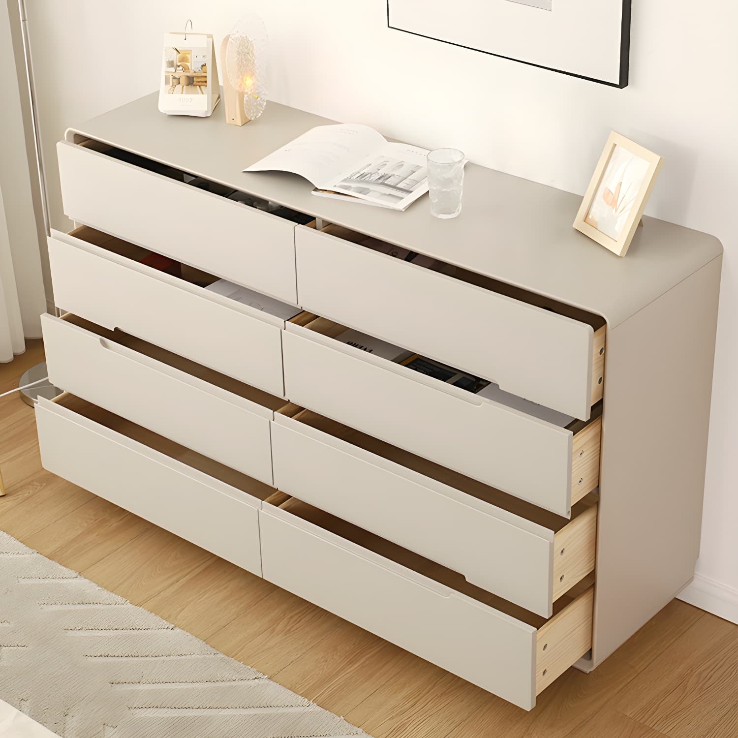 Light Oak Modern Dresser with Solid Wood Construction and Soft-Close Drawers - image 14