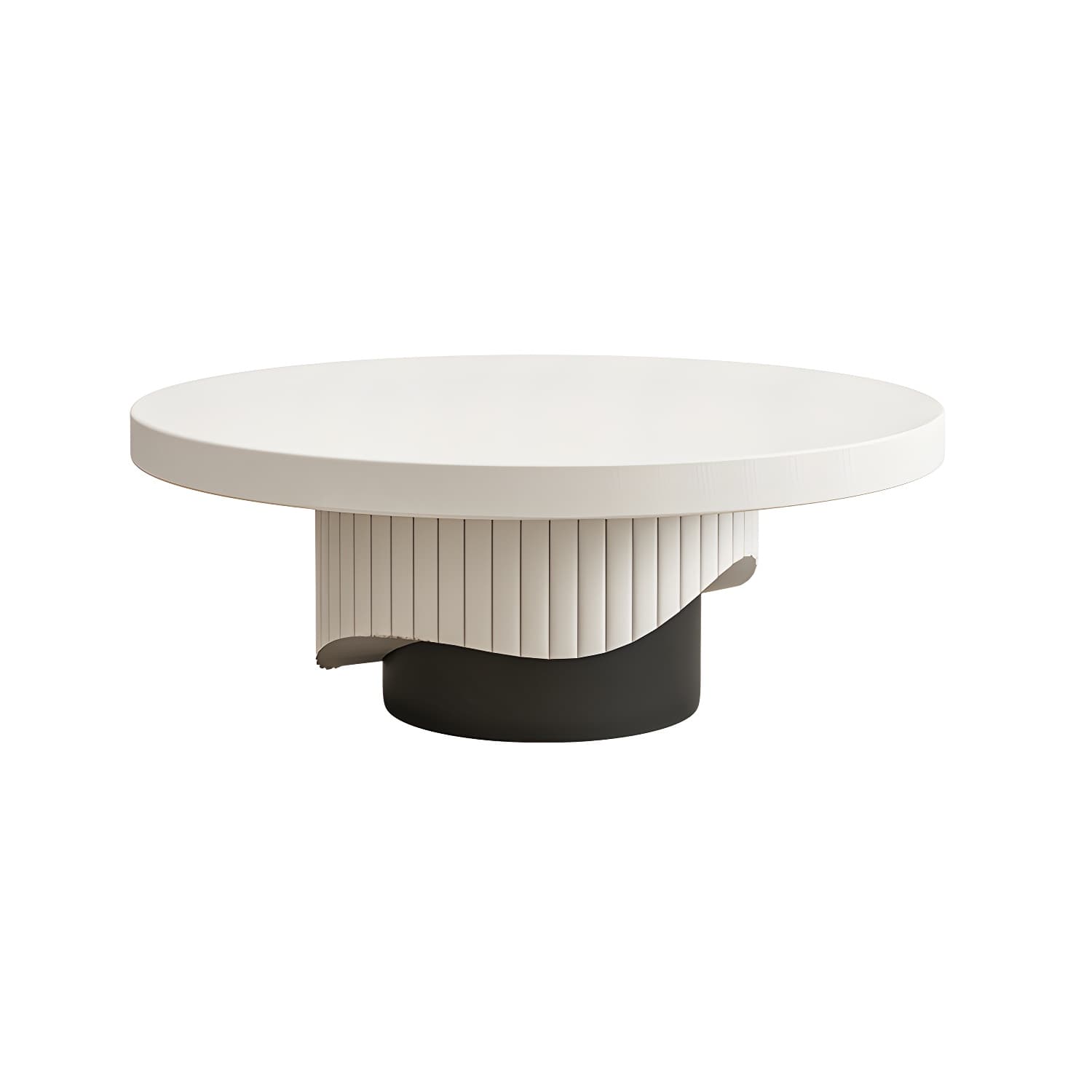 Pedestal Round Coffee Table Set Modern Minimalist Cocktail Table - image 17
