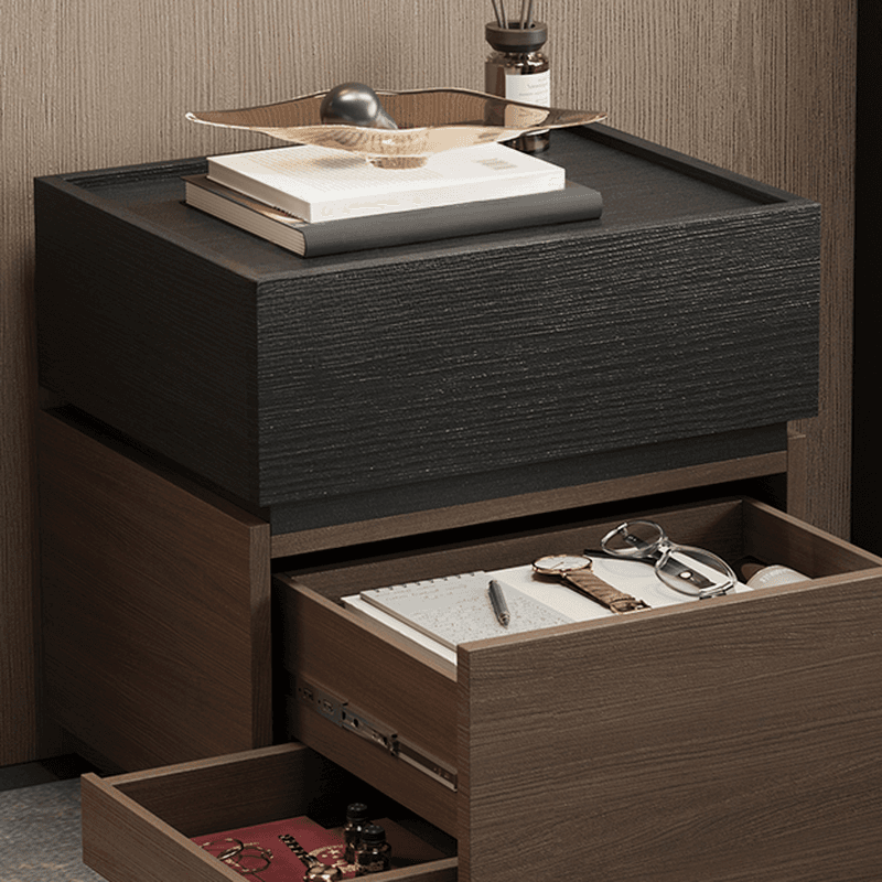 Organic Modern Nightstand With Drawer Organization and 3 Drawers in Real Wood - image 12