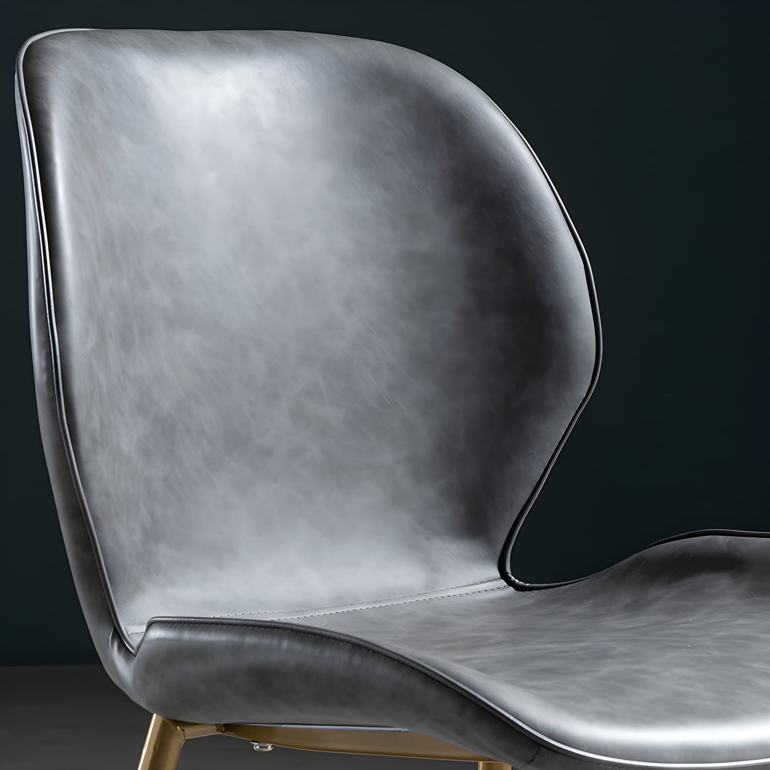 Scandinavian Leather Home Side Chair Matte Finish Wingback Dining Chair (Set of 2) - image 17