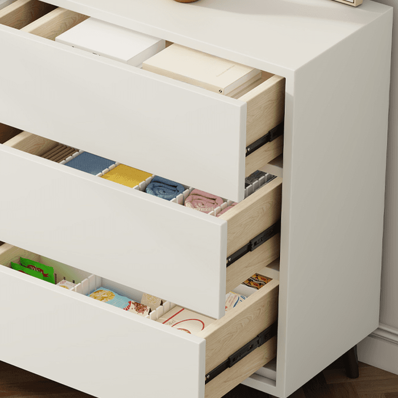 White Simple Raw Wood Console Dresser/Lingerie Chest/Bachelor Chest with 6/4/8 Drawers in Horizontal/Vertical Orientation - image 4