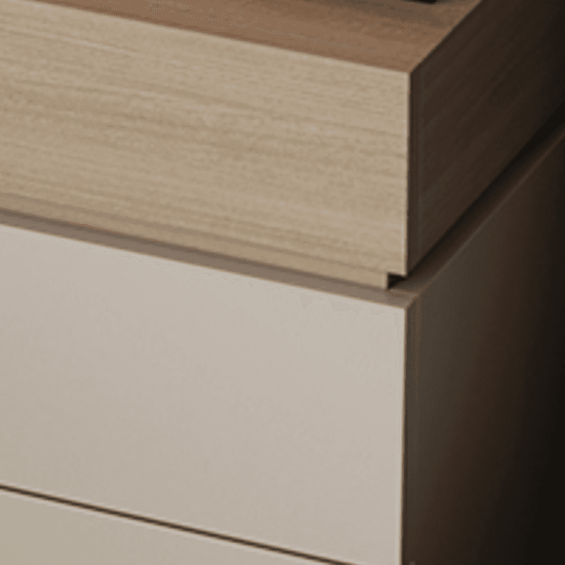 Organic Modern Nightstand With Drawer Organization with 3 Drawers and Real Wood Countertop - image 13