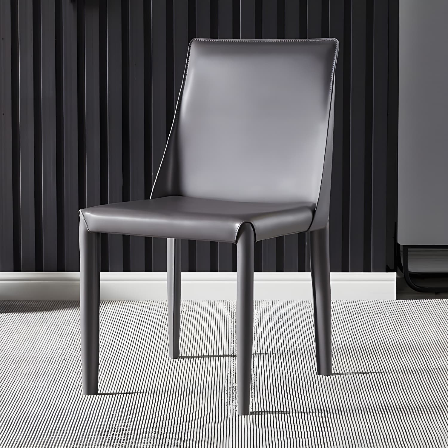 Modern Style Leather Dining Chairs Armless Solid Back Side Chairs for Kitchen - image 6