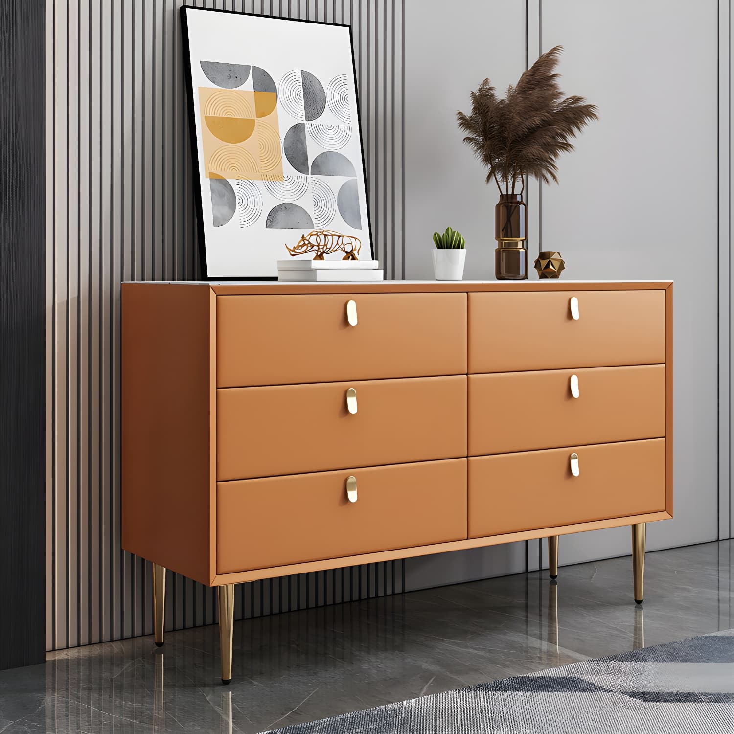 15.6-inch W Storage Chest Classic Glam Dresser with 5/6/7/9 Drawers - image 8