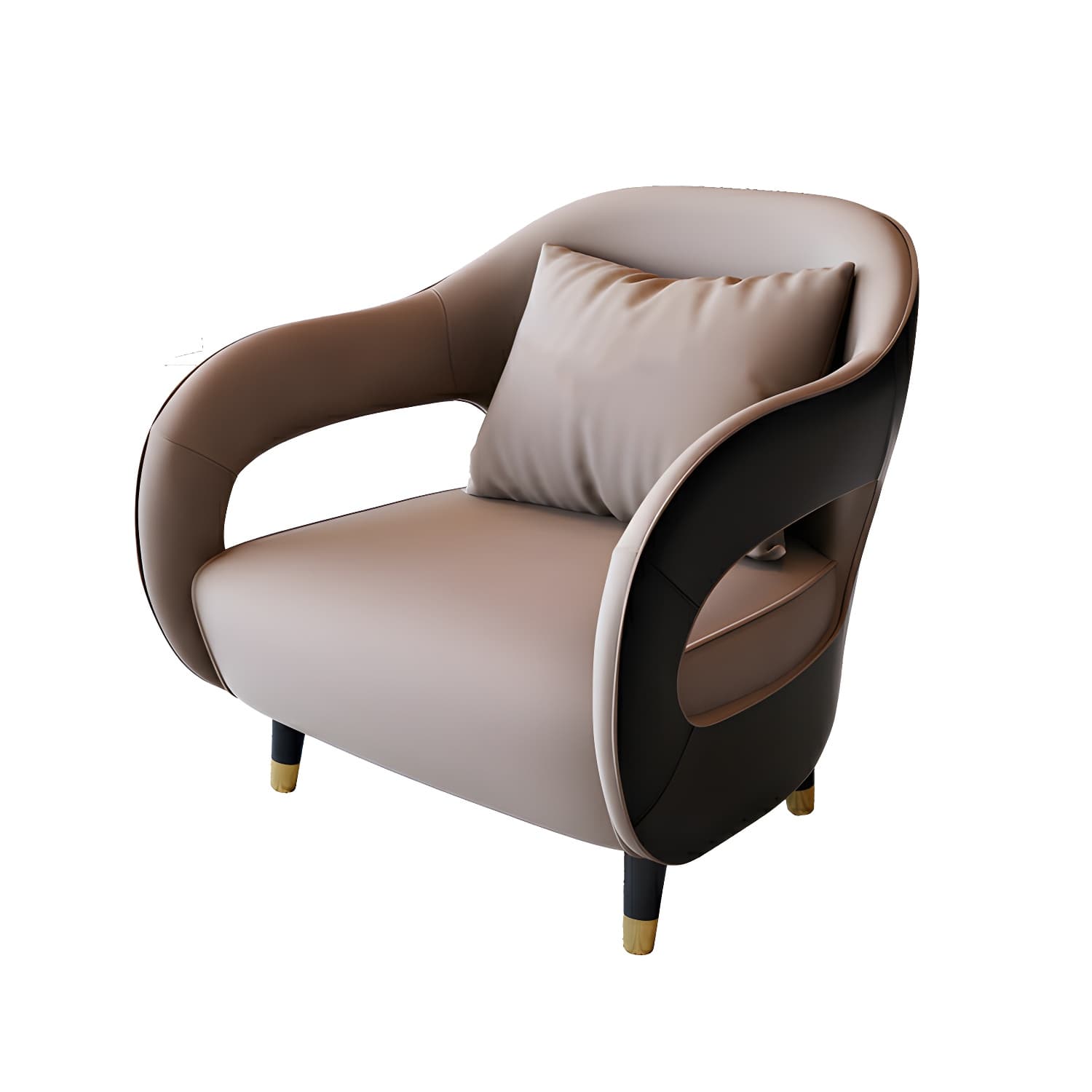 Modern Faux Leather Sectional Sofa Set with Wood Frame and Sponge Seat Fill Material