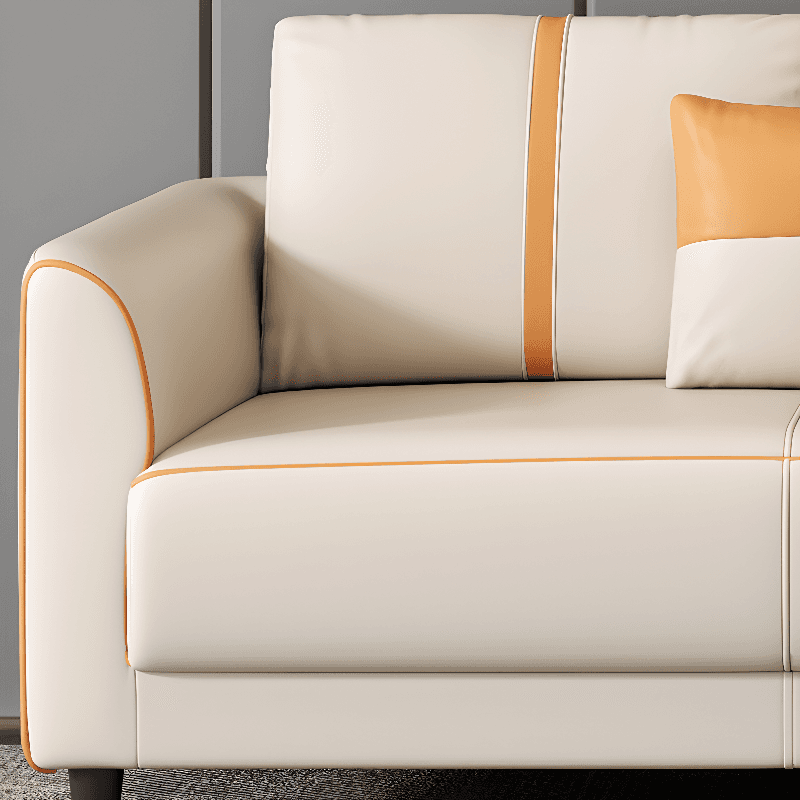 Trendy Scratch-durable Lime Green/Cocoa/Coffee Sofa Couch with Flared Arm, 3-Seater, 2 Pillows, and Wide Pillow Back - image 15