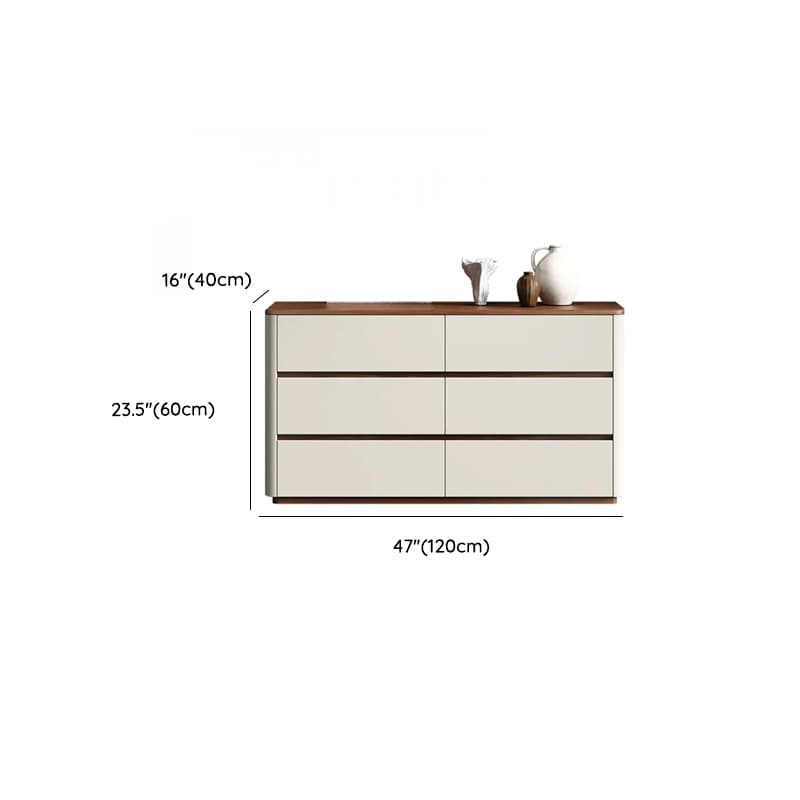 Off-White Simplistic Composite Wood Double Dresser/Bachelor Chest/Lingerie Chest with 8/6/3 Drawers in Horizontal/Vertical Orientation - image 10