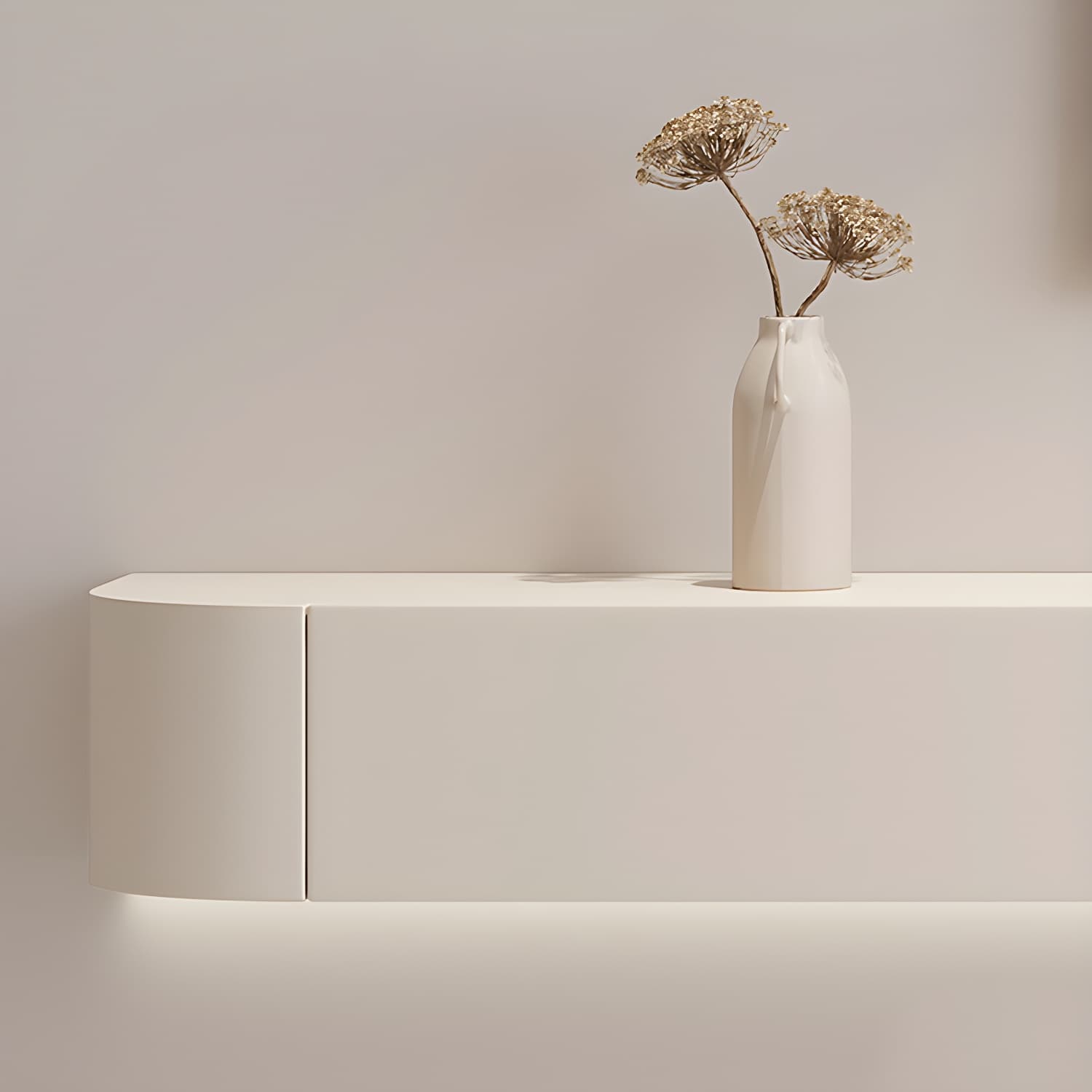 Contemporary Media Console Wall-mounted TV Stand Console with Drawers - image 7