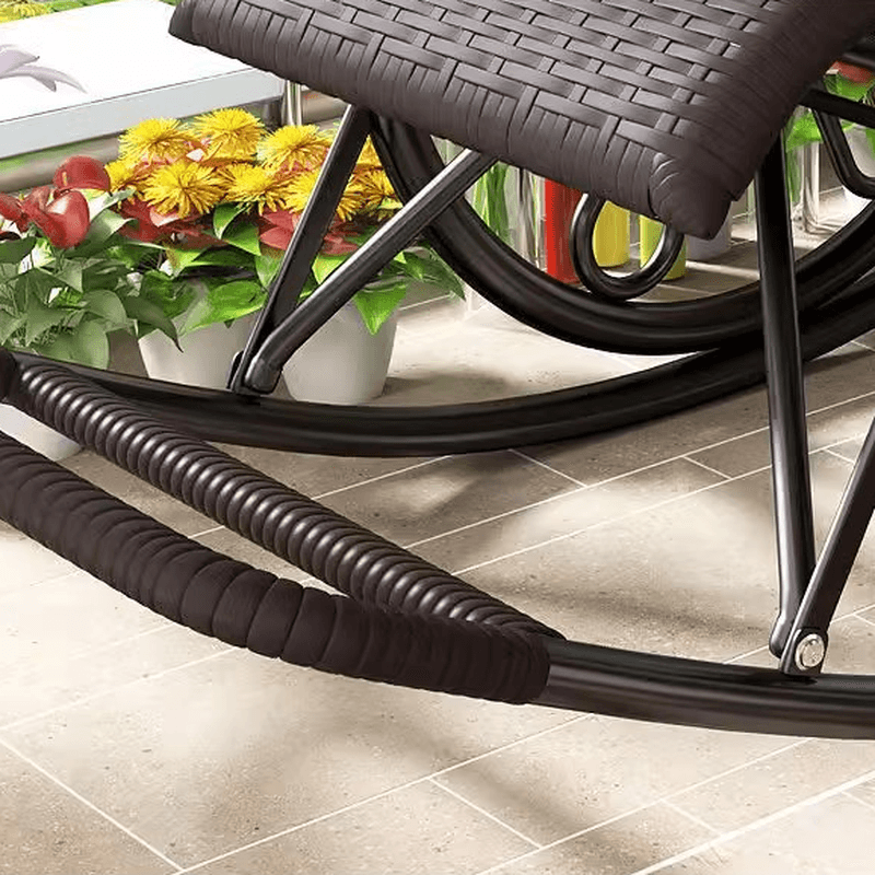 Auburn/Sage Green/Golden Synthetic Porch Rocker with Round Arm - image 18