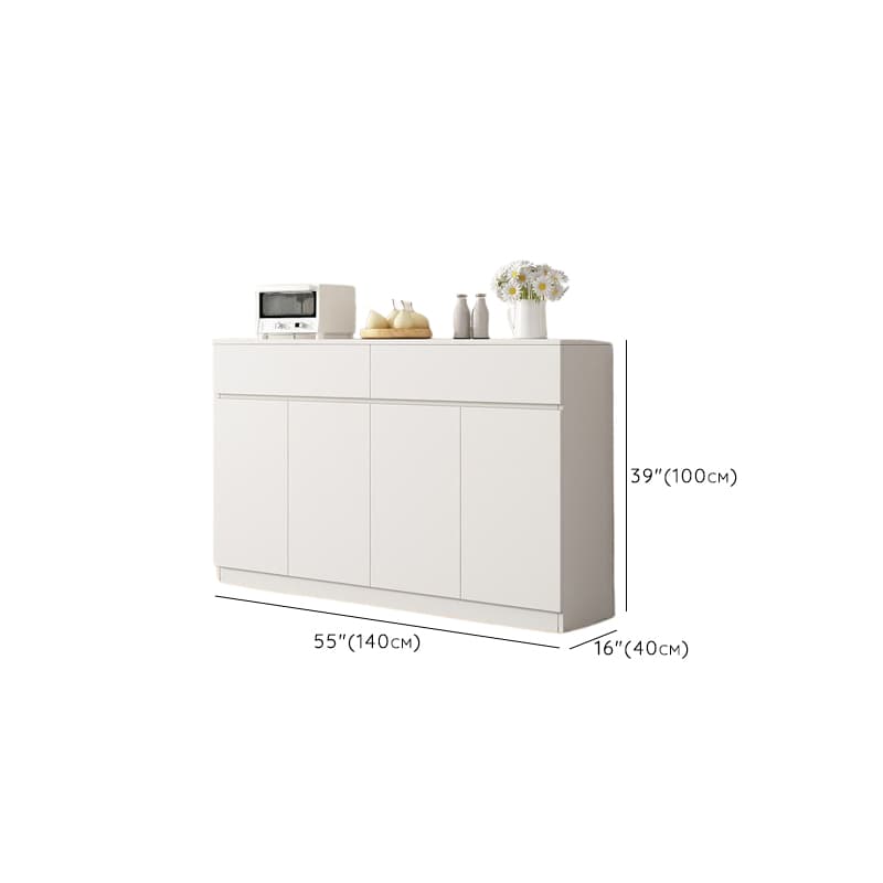 Modish Rectangle Timber Chalk Accent Cabinet with Cupboard & Storage Drawer - image 12