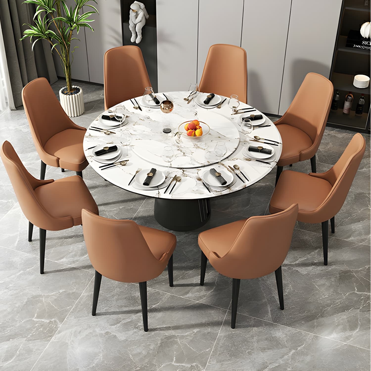 Mid-Century Modern Armless Faux Leather Kitchen and Dining Side Chair in Parsons Style - image 17