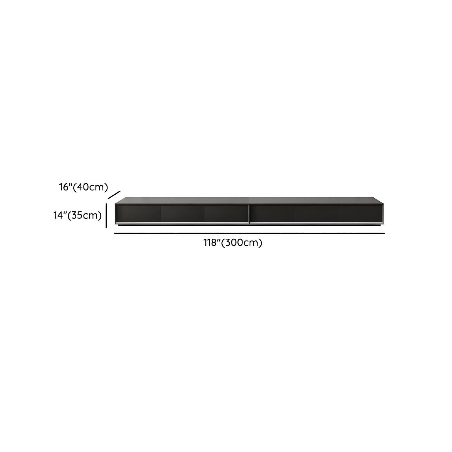 Modern Minimalist Black Finish TV Stand Console with Storage Drawers - image 20