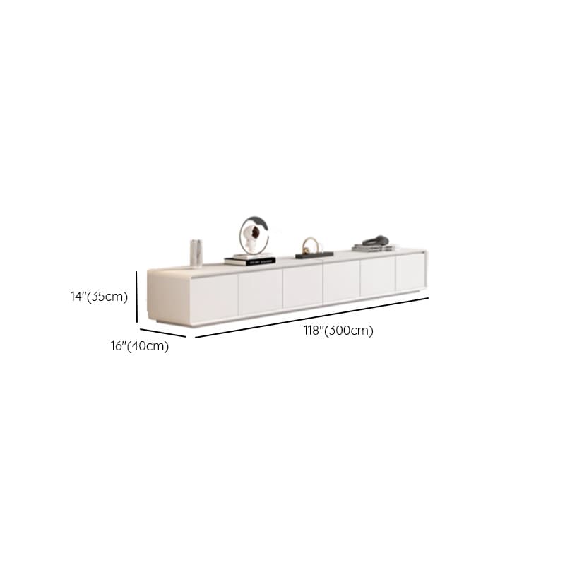 Simple White Lumber TV Stand with Cable Management & 3 Drawers/4 Drawers/6-Drawer - image 20