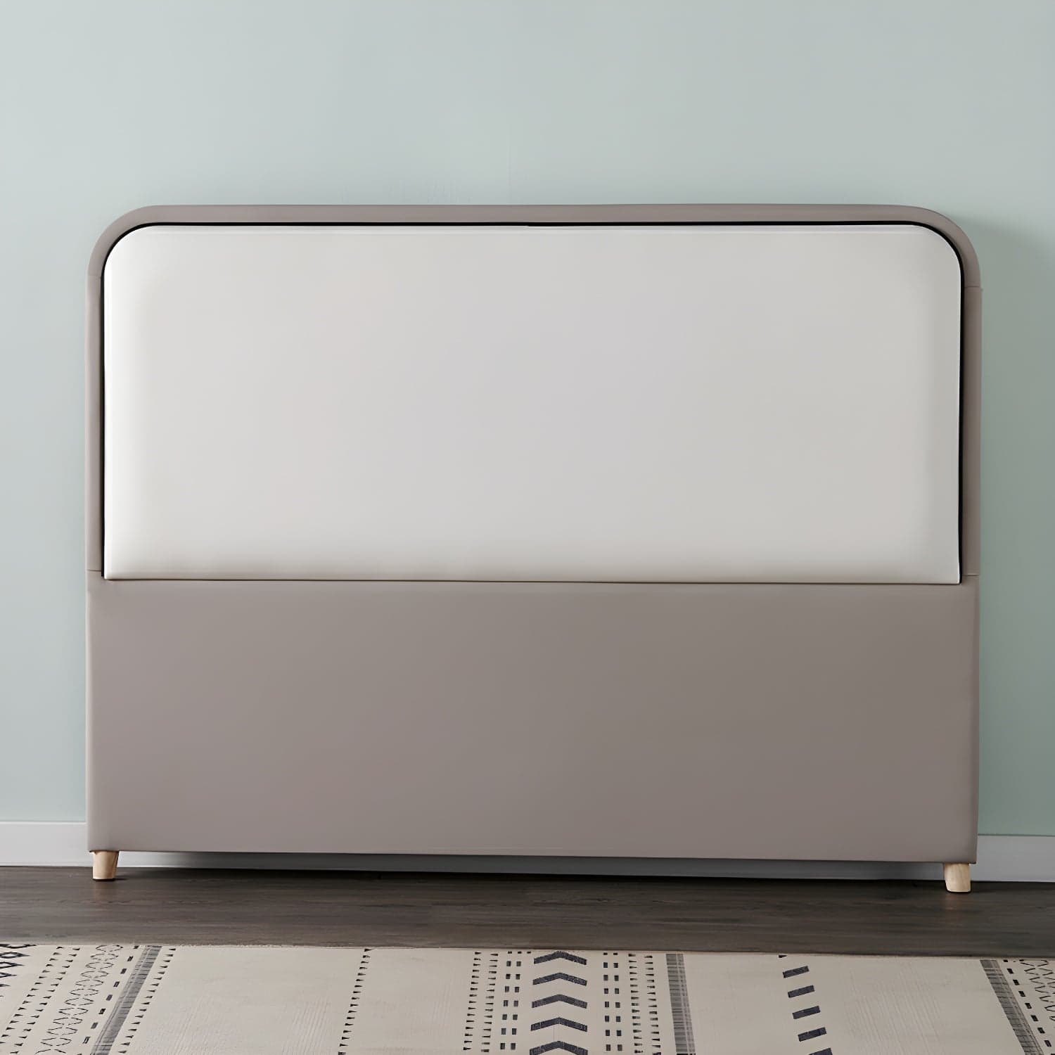 Modern Upholstered Panel Headboard with Leather Upholstery and Rectangular Shape - image 5